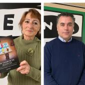Ángeles Fombellida, escritora y José Luis Marcos de ASAJA Palencia