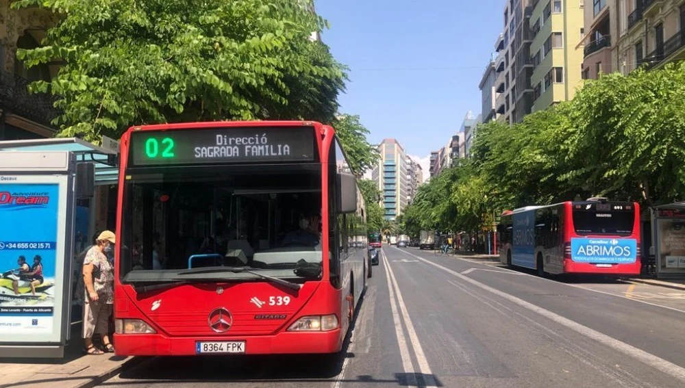 Una de las líneas afectadas por el corte en la Rambla 