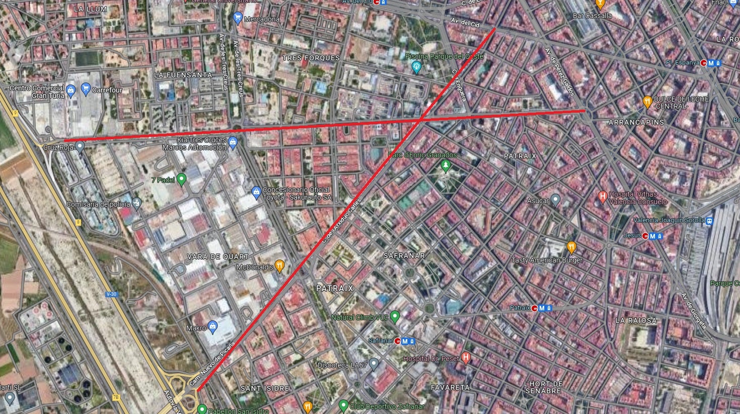 El Ayuntamiento de València licita el diseño de dos carriles bici que acercarán Vara de Quart al centro El Ayuntamiento de València licita el diseño de dos carriles bici que acercarán Vara de Quart al centro