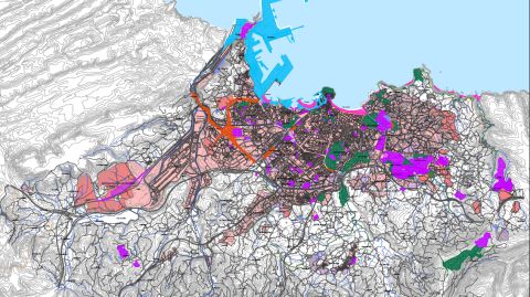 Mapa de Gij&oacute;n