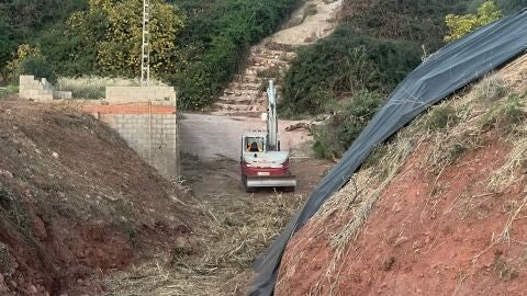 Fase final de los trabajos sobre el Barranc de la Canaleta de Benifairó de les Valls