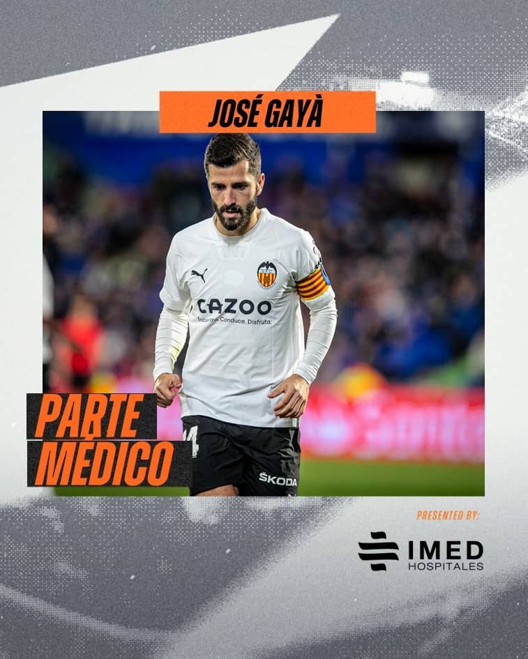 Ya hay parte médico de la lesión de Gayá Ya hay parte médico de la lesión de Gayá