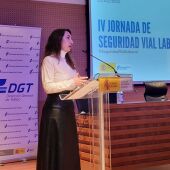 La directora general de Trabajo del Gobierno aragonés, Soledad de la Puente, en la inauguración de las jornadas