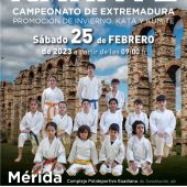 Mérida acoge el sábado 25 los Campeonatos de Promoción Invierno y Absoluto de kata y kumite