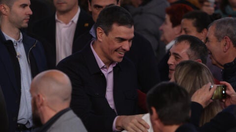 Pedro S&aacute;nchez durante un acto en Badajoz