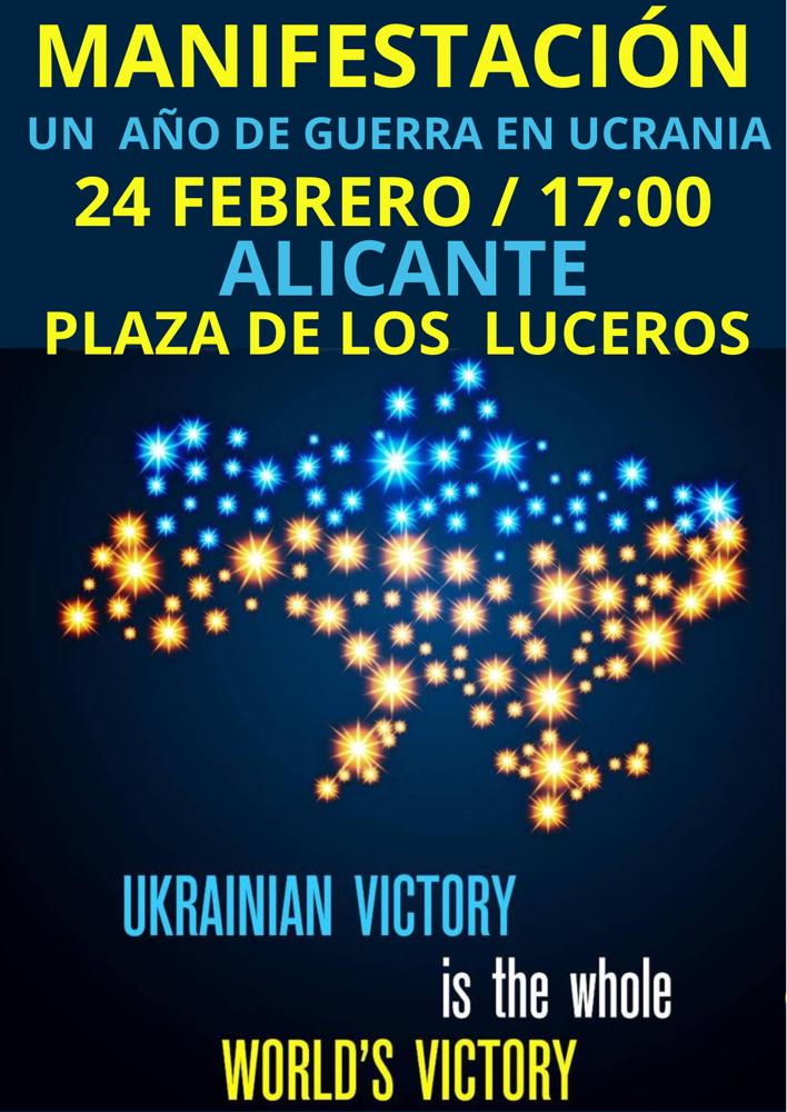 Contra una guerra injusta: 'Amigos de Ucrania' convoca una manifestación en Alicante Contra una guerra injusta: 'Amigos de Ucrania' convoca una manifestación en Alicante