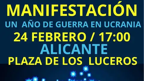 Cartel de la manifestación convocada en Alicante Cartel de la manifestación convocada en Alicante