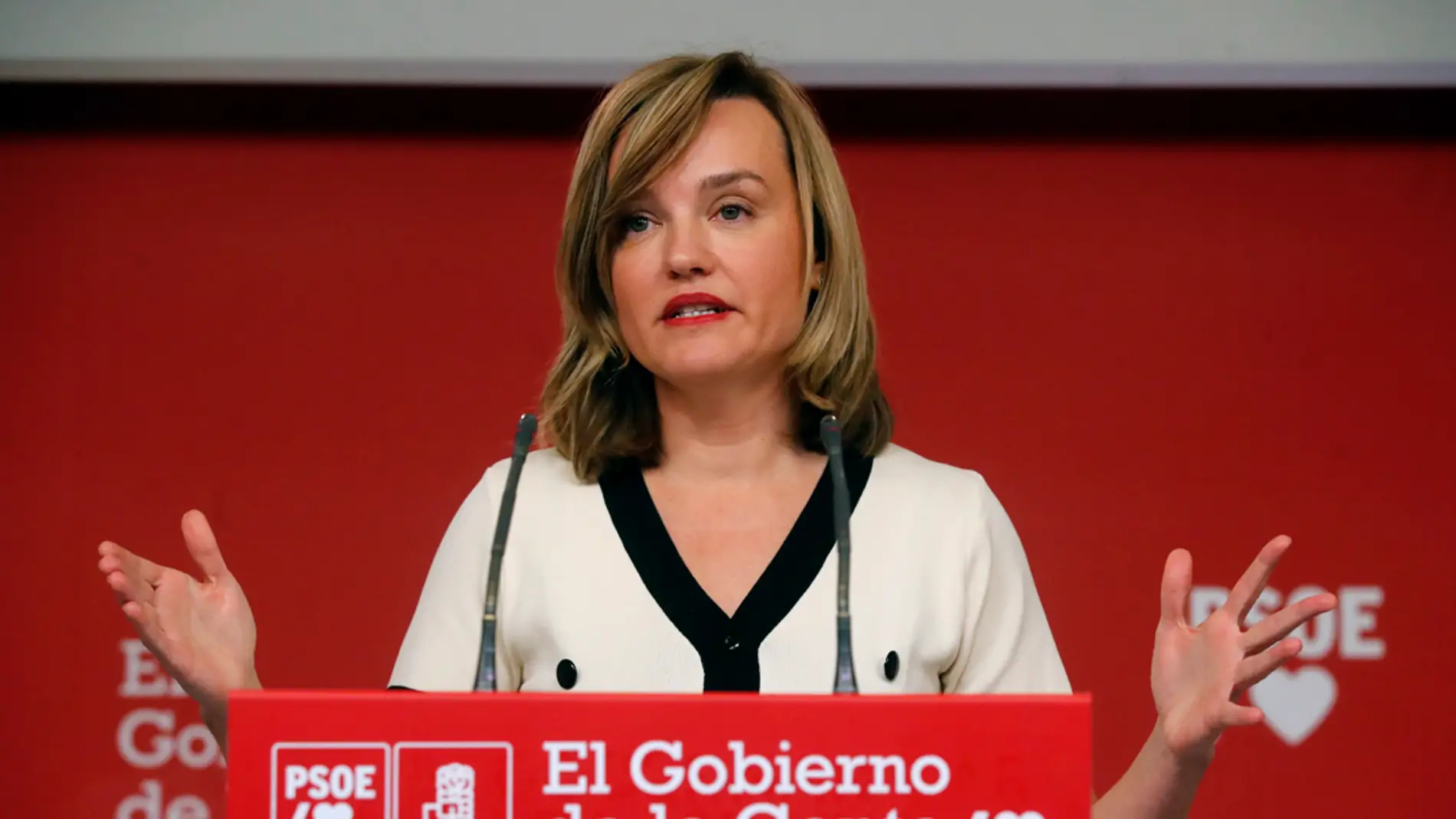 Imagen de archivo de la portavoz de la Ejecutiva Federal del PSOE y ministra de Educación, Pilar Alegría