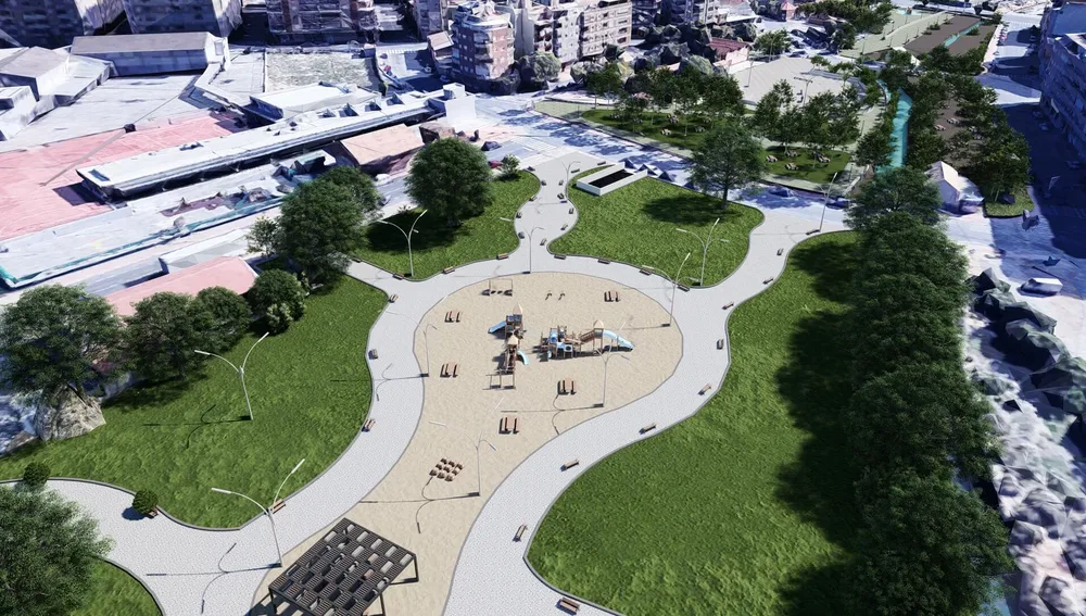 Otra de las imágenes del proyecto presentado por Sueña Torrevieja, que contempla más de 40.000 m2 de zonas verdes y parques infantiles