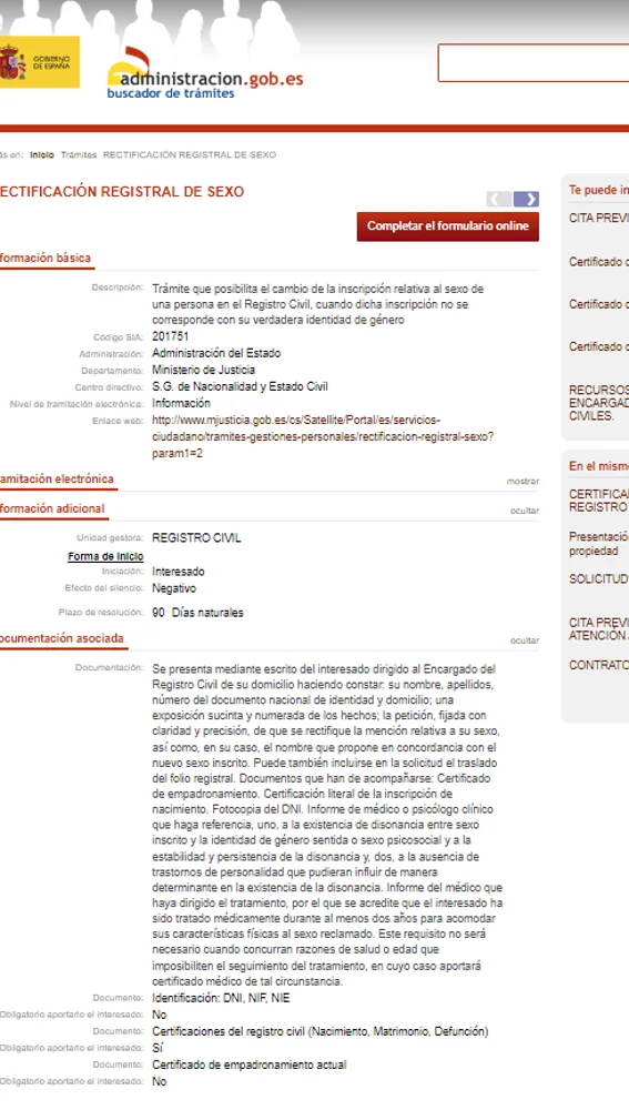 La web del Registro aún no se ha actualizado La web del Registro aún no se ha actualizado