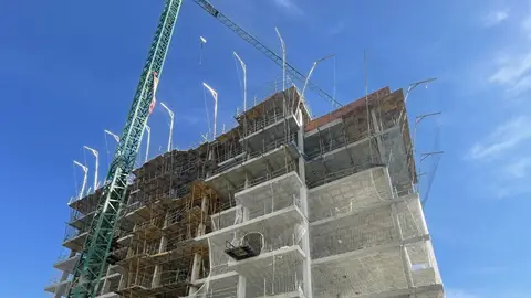 Imagen de archivo de un edificio en construcción en Elche. Imagen de archivo de un edificio en construcción en Elche.