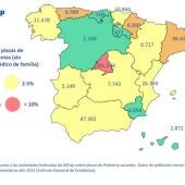 Asturias es la tercera comunidad con peor porcentaje de vacantes de pediatría