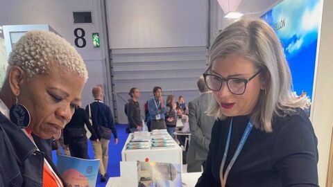 Mari Carmen S&aacute;nchez, vicealcaldesa, en una feria de promoci&oacute;n tur&iacute;stica.