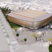 Vista simulada del futuro Palacio de Deportes de Elche.