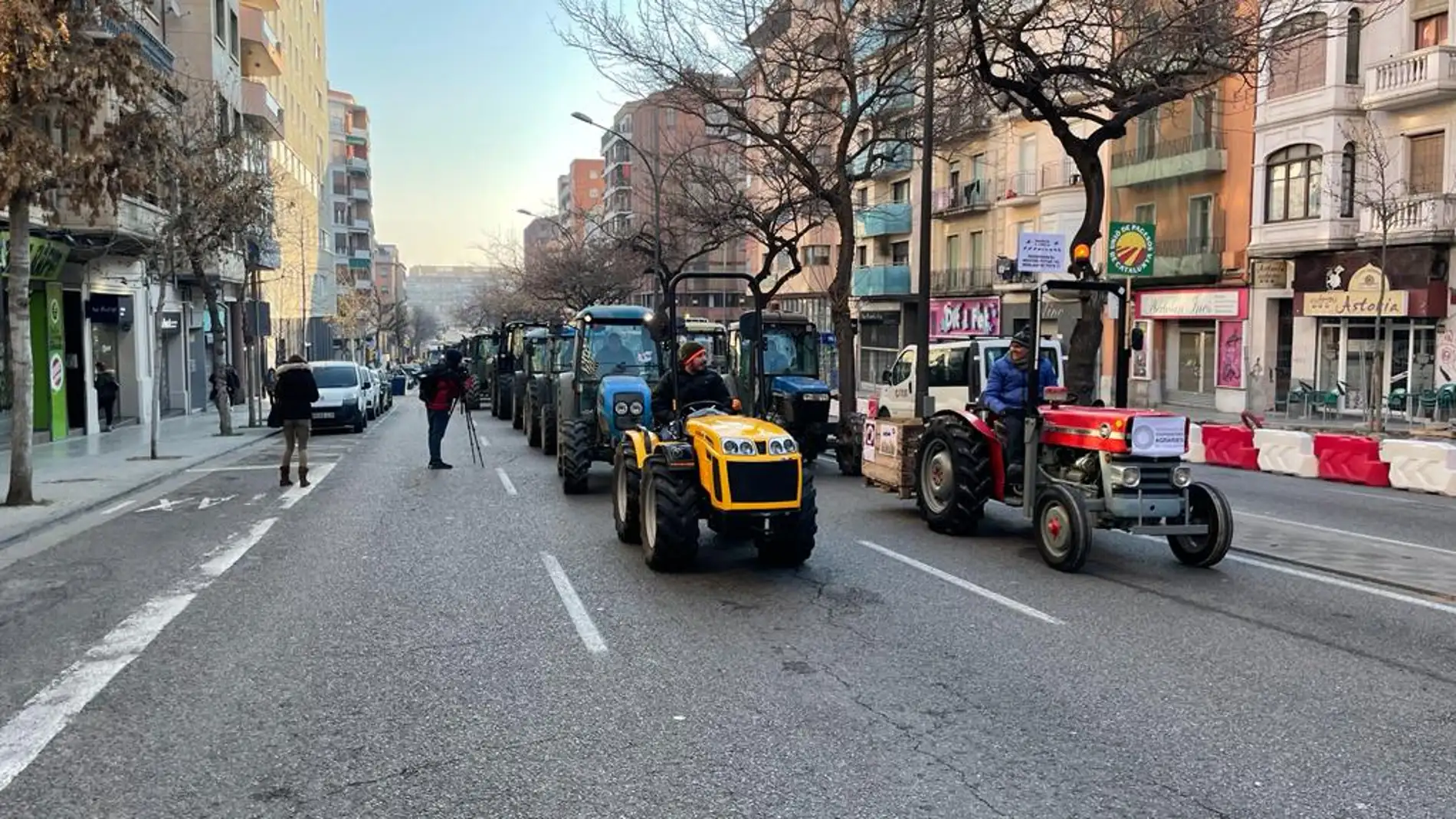 Tractorada multitudinària al centre de Lleida contra els danys de la plaga de conills