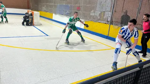 Pelayo Álvarez en el partido frente al Cerdanyola Pelayo Álvarez en el partido frente al Cerdanyola