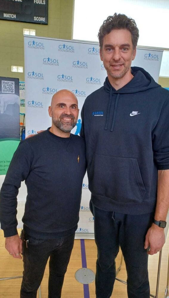David Camps con Pau Gasol en Los Ángeles