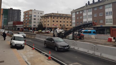 Ahora se cortan los carriles centrales. 