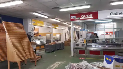 Mudanza en el mercado de Montealto Antes de las obras en el mercado de Montealto.