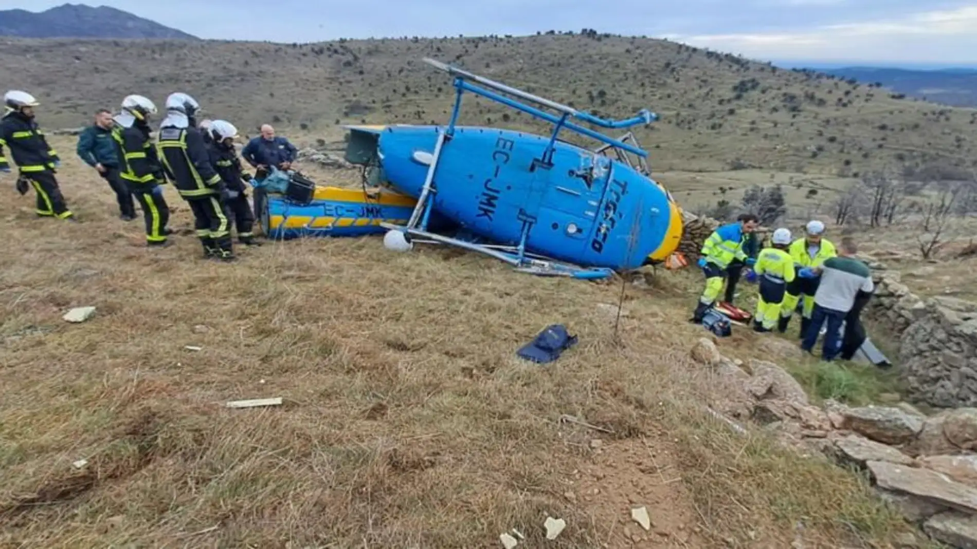 El piloto del helicóptero de la DGT estrellado dio positivo en cocaína y metanfetaminas