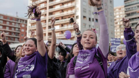 Imagen de la manifestaci&oacute;n del 8M en Valencia