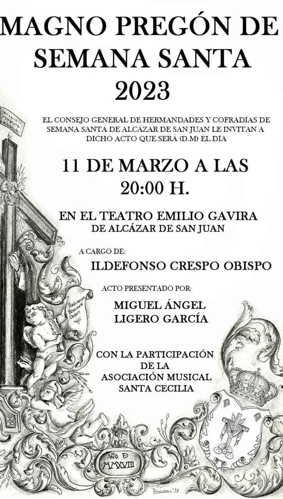 Cartel Semana Santa Alcázar 2023