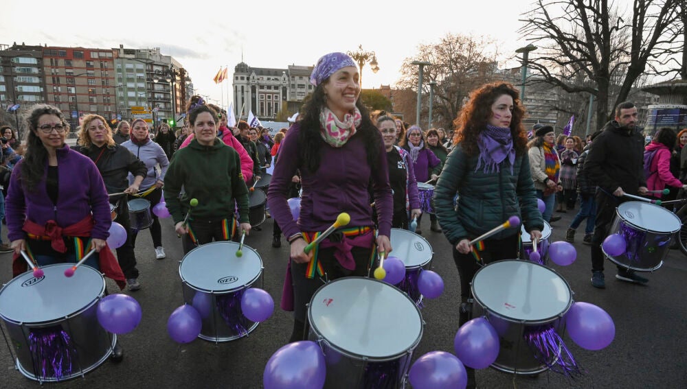 Imagen de la manifestación del 8M en León