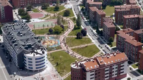 Barrio de Contrueces de Gijón Vista aérea
