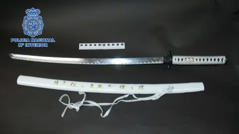 Imagen de la catana recuperada Imagen de la catana recuperada