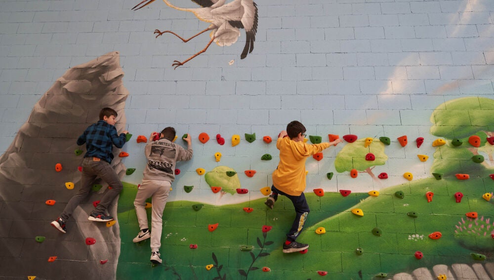 O Concello de Ourense colabora co CEIP Mestre Vide coa instalación dun rocódromo