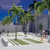 Simulación de uno de los espacios remodelados en el barrio de San Antón de Alicante 
