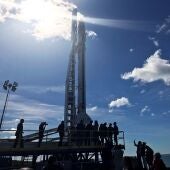 Cohete Miura 1 de la empresa PLD Space de Elche en la plataforma de lanzamiento de Huelva.