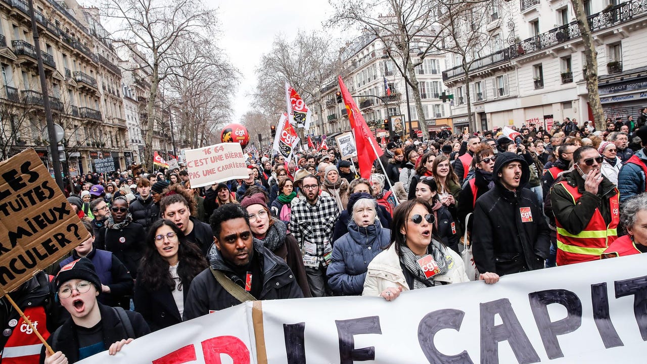 Un million de personnes manifestent en France pour stopper la réforme des retraites