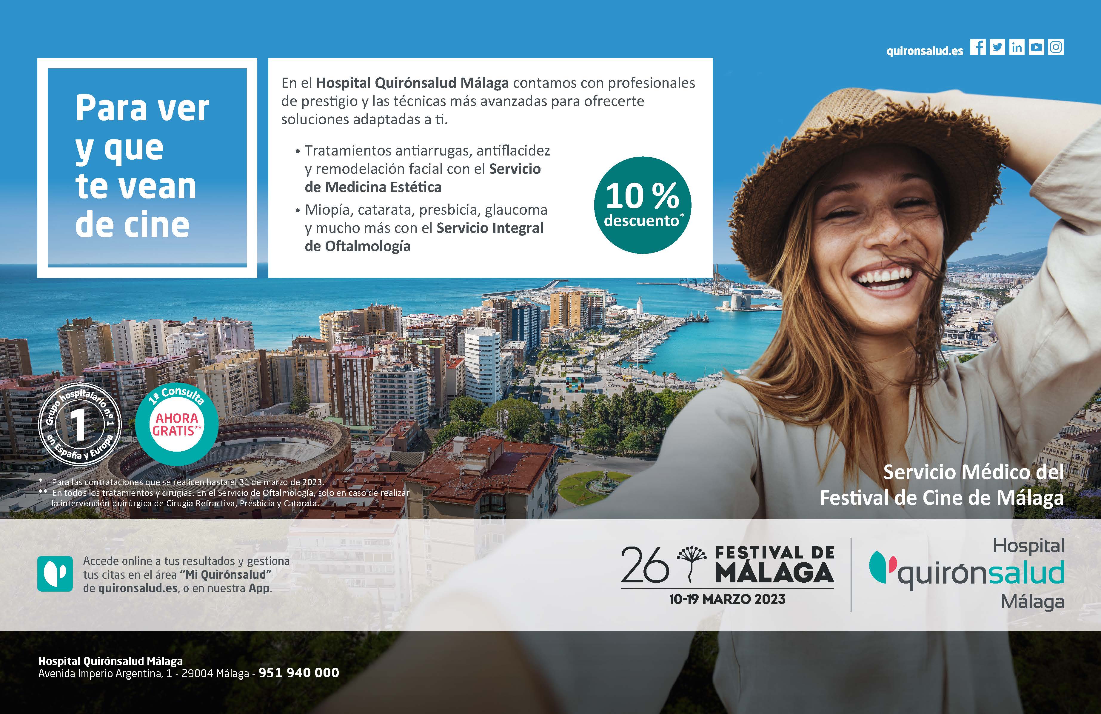 Quirónsalud Málaga, servicio médico del Festival de Cine Quirónsalud Málaga, servicio médico del Festival de Cine