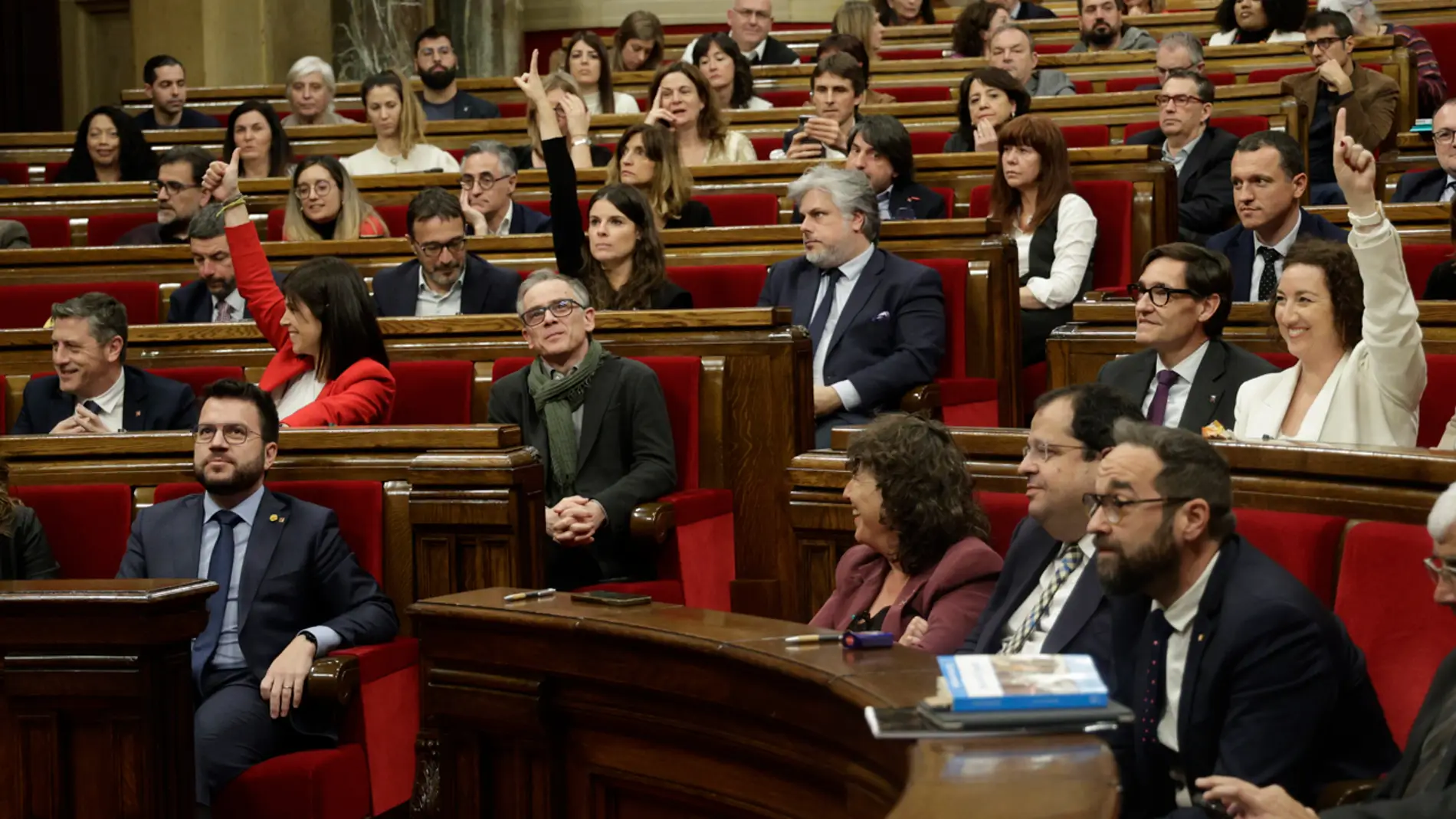 Votación este viernes en el pleno del Parlament del proyecto de ley de presupuestos de la Generalitat para 2023. 
