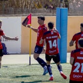 Álvaro Salinas celebra el gol que marcó el pasado fin de semana.
