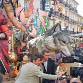El presidente del Partido Popular ha visitado las Fallas de València
