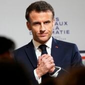 Imagen de archivo del presidente francés, Emmanuel Macron, durante un acto