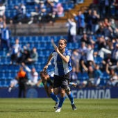 Míchel celebra el gol anotado ante el Formentera.