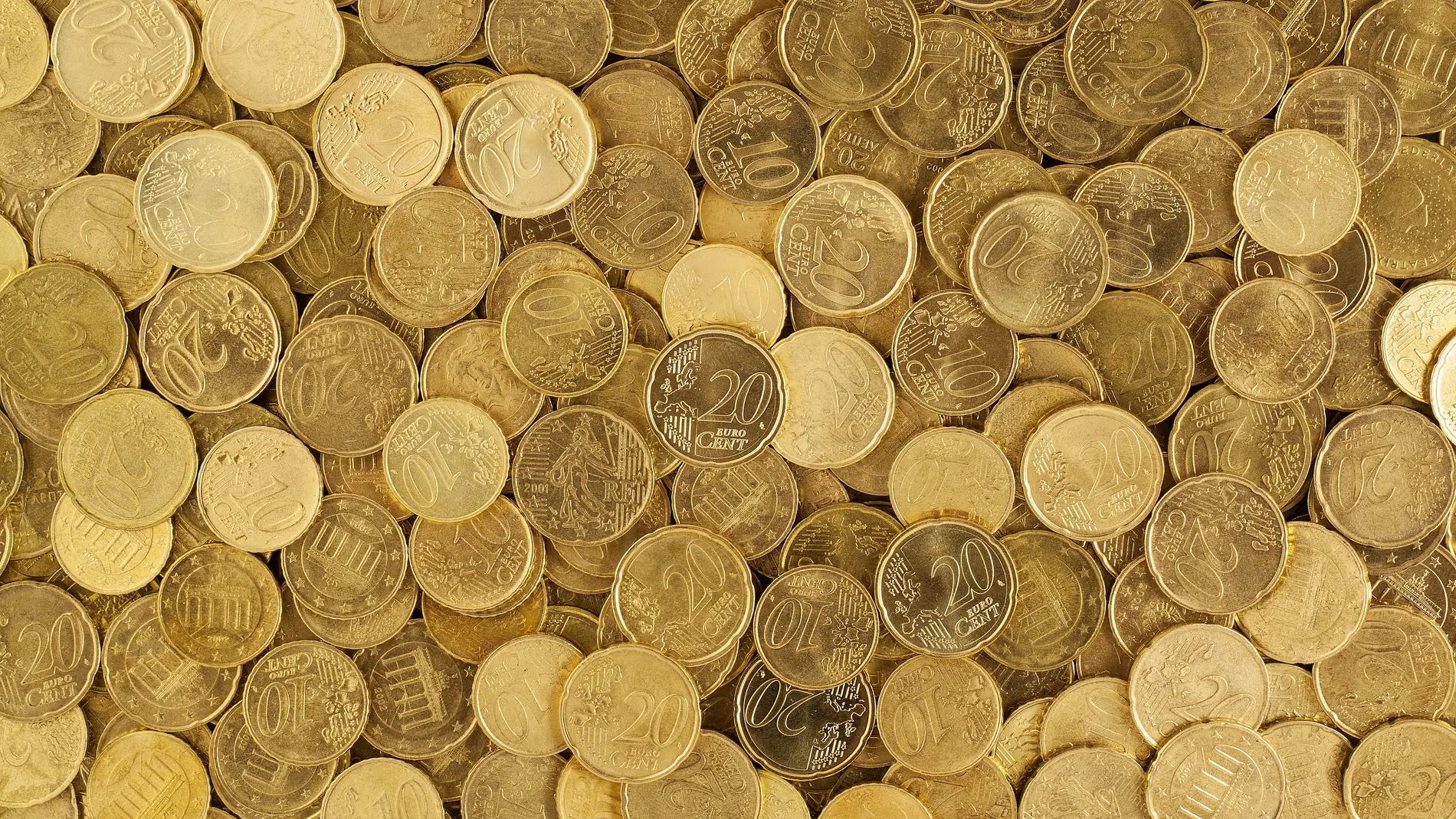 Monedas de 20 céntimos de euro.