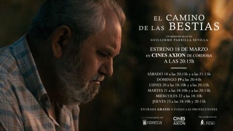 Cartel El camino de las bestias