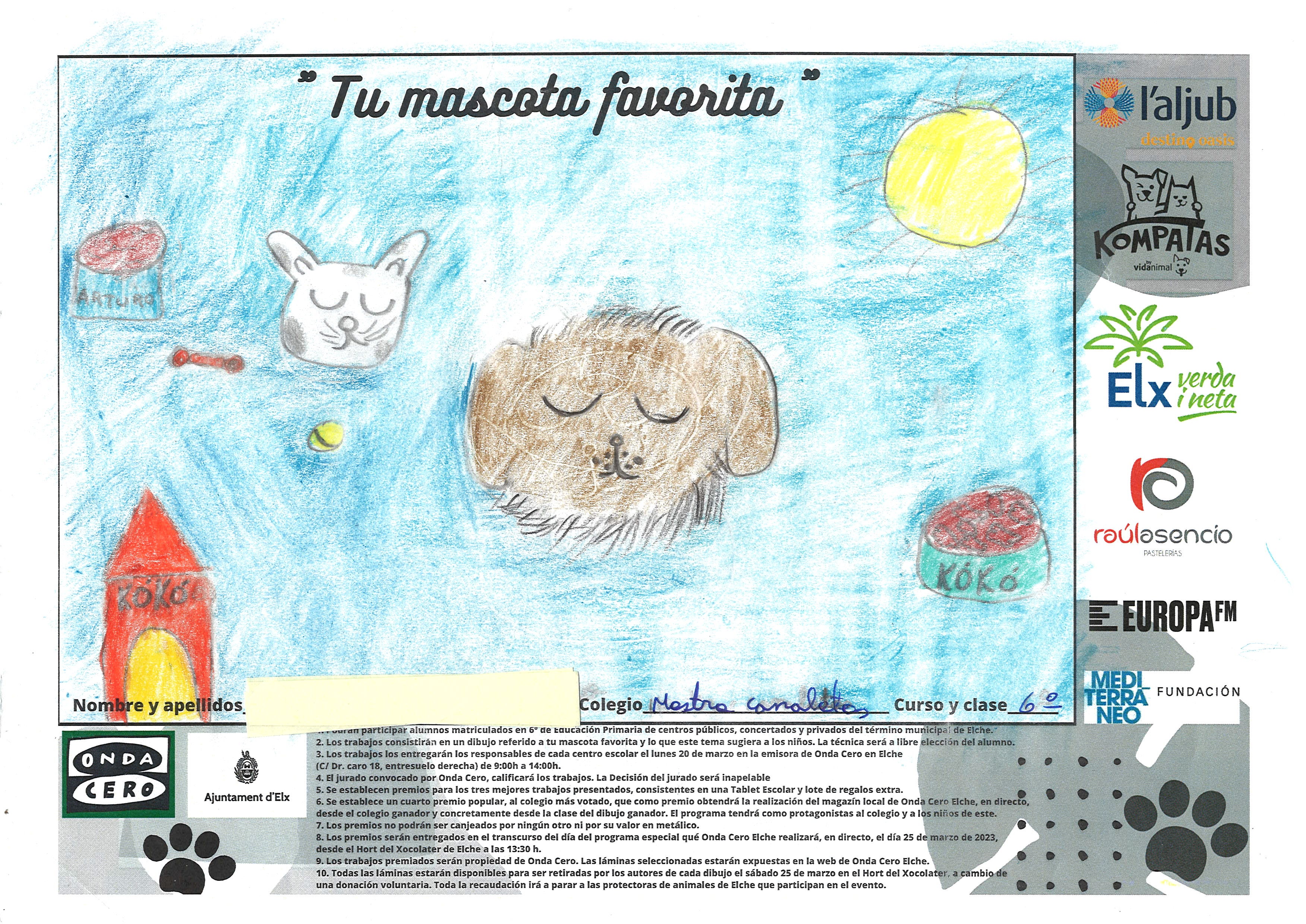 Conoce los ganadores del primer concurso de dibujo 'Tu mascota favorita' de Onda Cero Elche Conoce los ganadores del primer concurso de dibujo 'Tu mascota favorita' de Onda Cero Elche