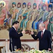 Xi Jinping y Putin, durante su encuentro en el Kremlin.
