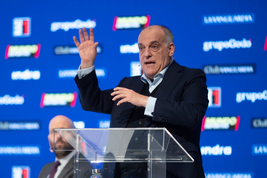 Tebas: "Rubiales debería cesar a Laporta de la Junta de la RFEF" Tebas: "Rubiales debería cesar a Laporta de la Junta de la RFEF"