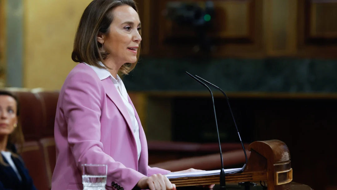 Cuca Gamarra, portavoz del grupo parlamentario del PP, durante su intervención Cuca Gamarra, portavoz del grupo parlamentario del PP, durante su intervención. /EFE/J.J. Guillén