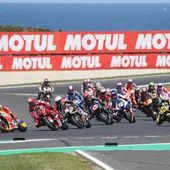 Imagen de archivo de los pilotos de MotoGP Imagen de archivo de los pilotos de MotoGP
