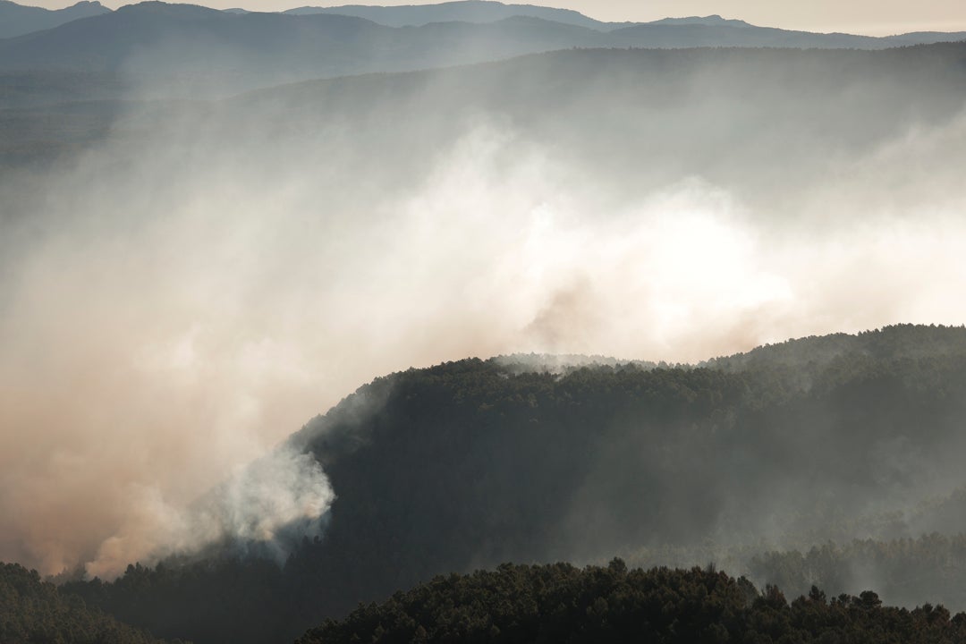 Las altas temperaturas y el viento complicarán las tareas de extinción del incendio de Castellón Las altas temperaturas y el viento complicarán las tareas de extinción del incendio de Castellón