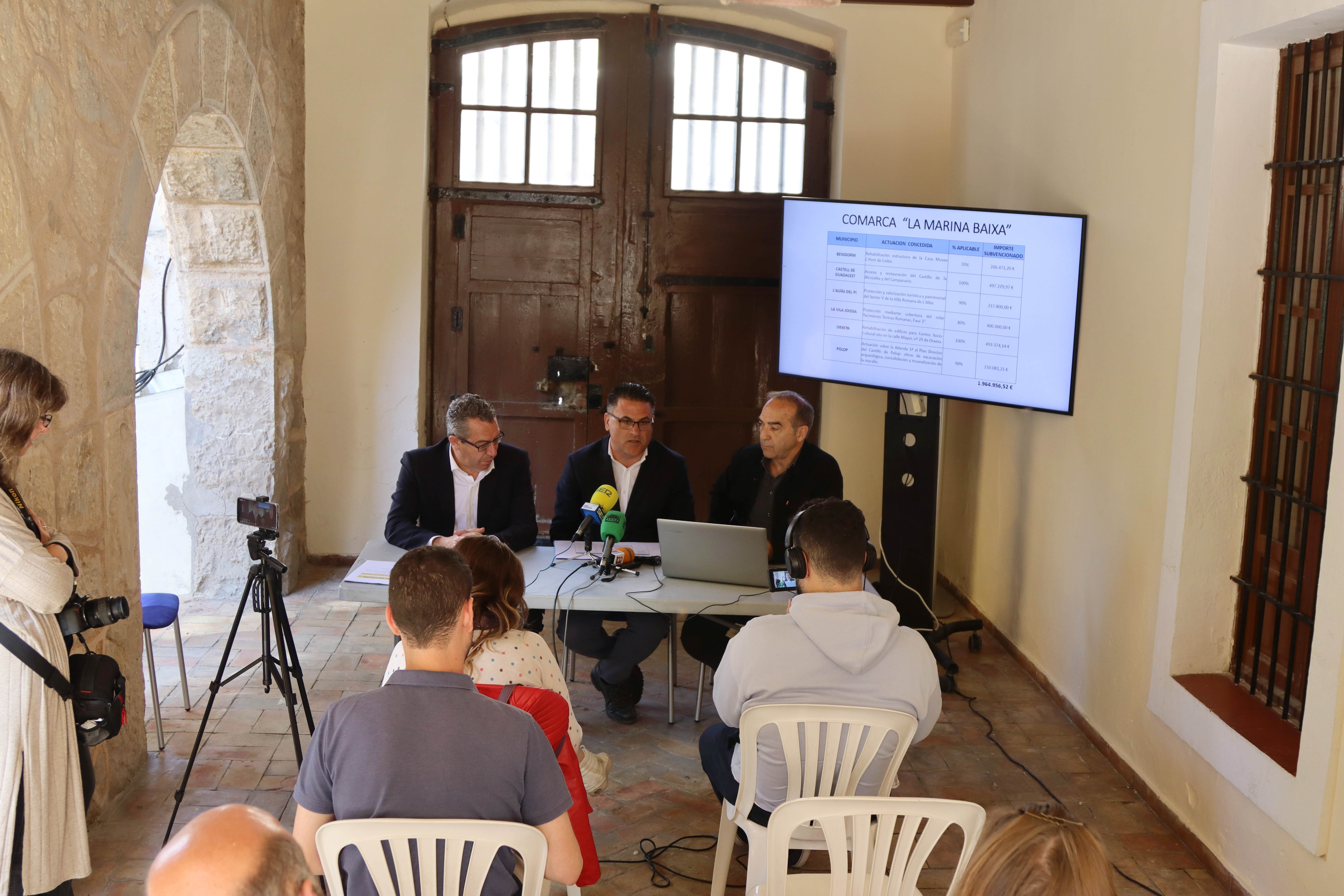 Diputación inyecta 1,9 millones a la Marina Baixa para recuperar patrimonio histórico Diputación inyecta 1,9 millones a la Marina Baixa para recuperar patrimonio histórico