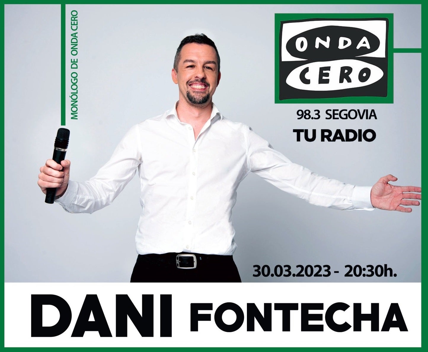 Sorteo de 10 entradas dobles para ver a Dani Fontecha en el Teatro Juan Bravo Sorteo de 10 entradas dobles para ver a Dani Fontecha en el Teatro Juan Bravo