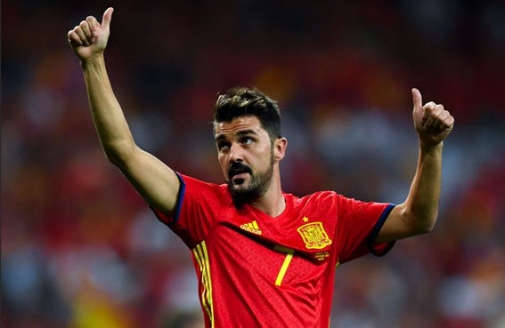 Diego López y su ídolo, el ex valencianista David Villa Diego López y su ídolo, el ex valencianista David Villa